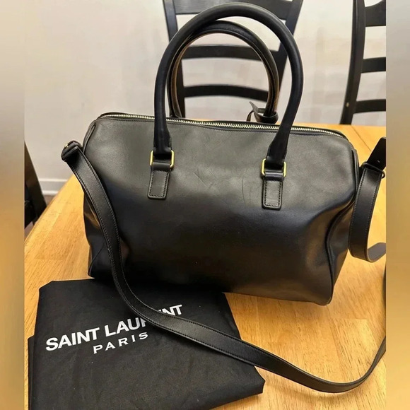 Yves Saint Laurent Classic Duffle 6 Handbag 2Way Color Block calfskin Leather - Picture 9 of 15